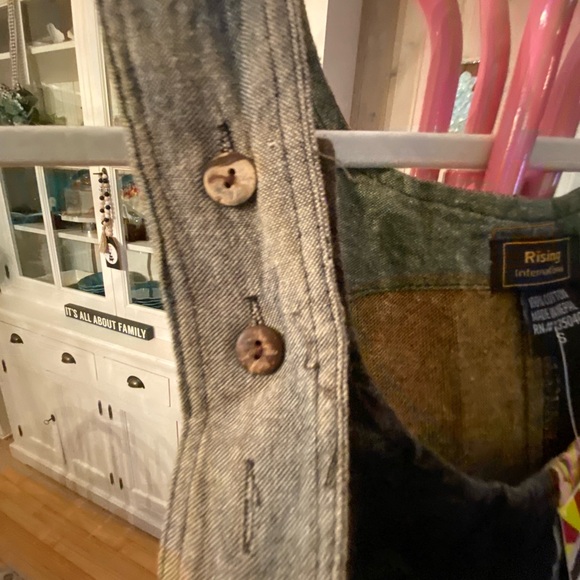 NWT Rising International Patchwork Overalls Made in Nepal - Picture 8 of 15